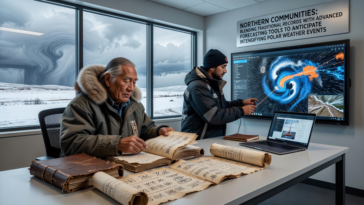 Northern Settlements Integrate Ancestral Observations with Satellite Analytics to Project Extreme Polar Storms